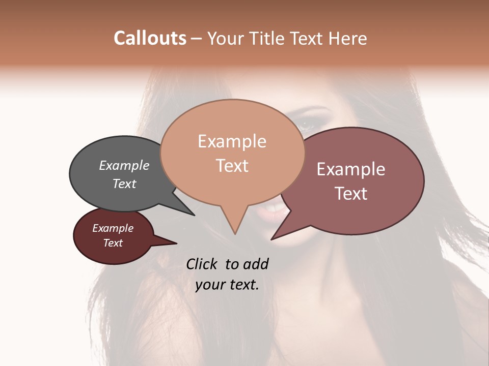 Isolated Natural Woman PowerPoint Template