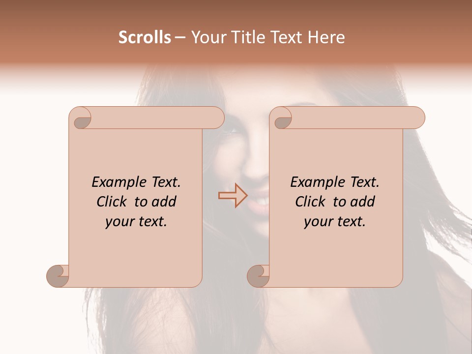 Isolated Natural Woman PowerPoint Template