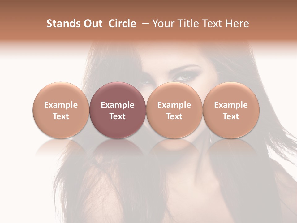 Isolated Natural Woman PowerPoint Template