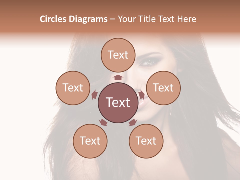 Isolated Natural Woman PowerPoint Template