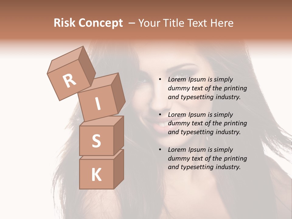 Isolated Natural Woman PowerPoint Template