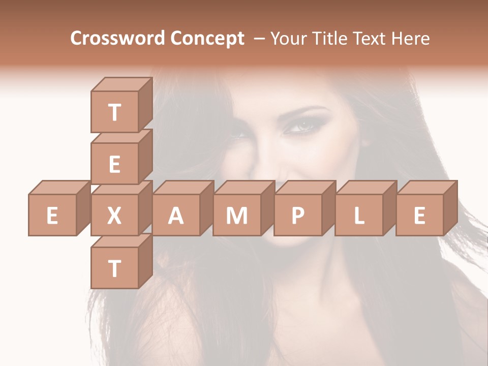 Isolated Natural Woman PowerPoint Template