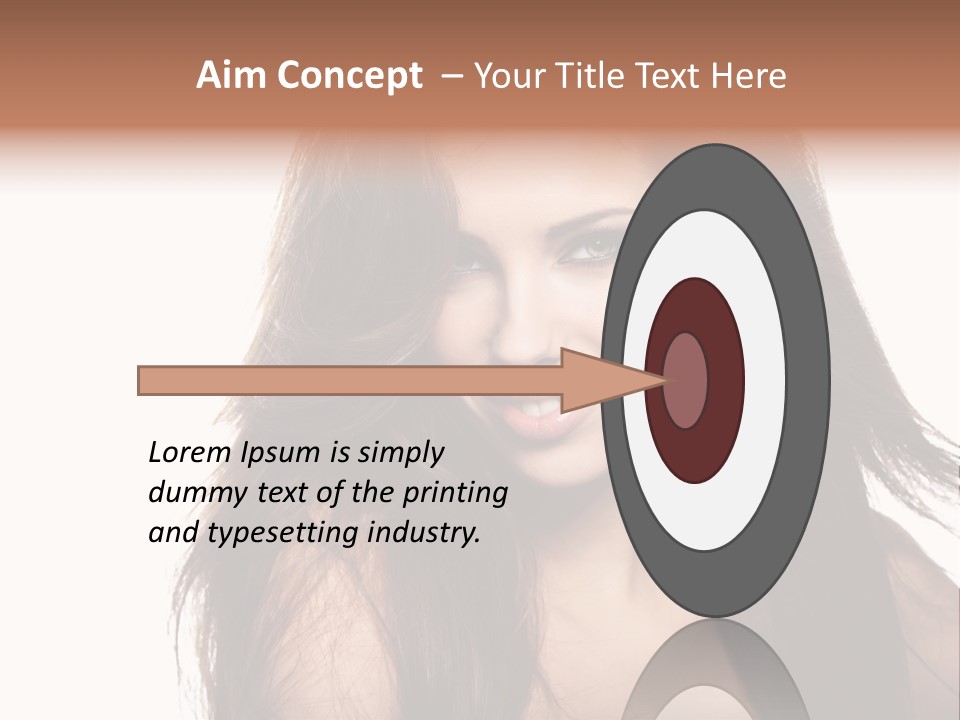 Isolated Natural Woman PowerPoint Template