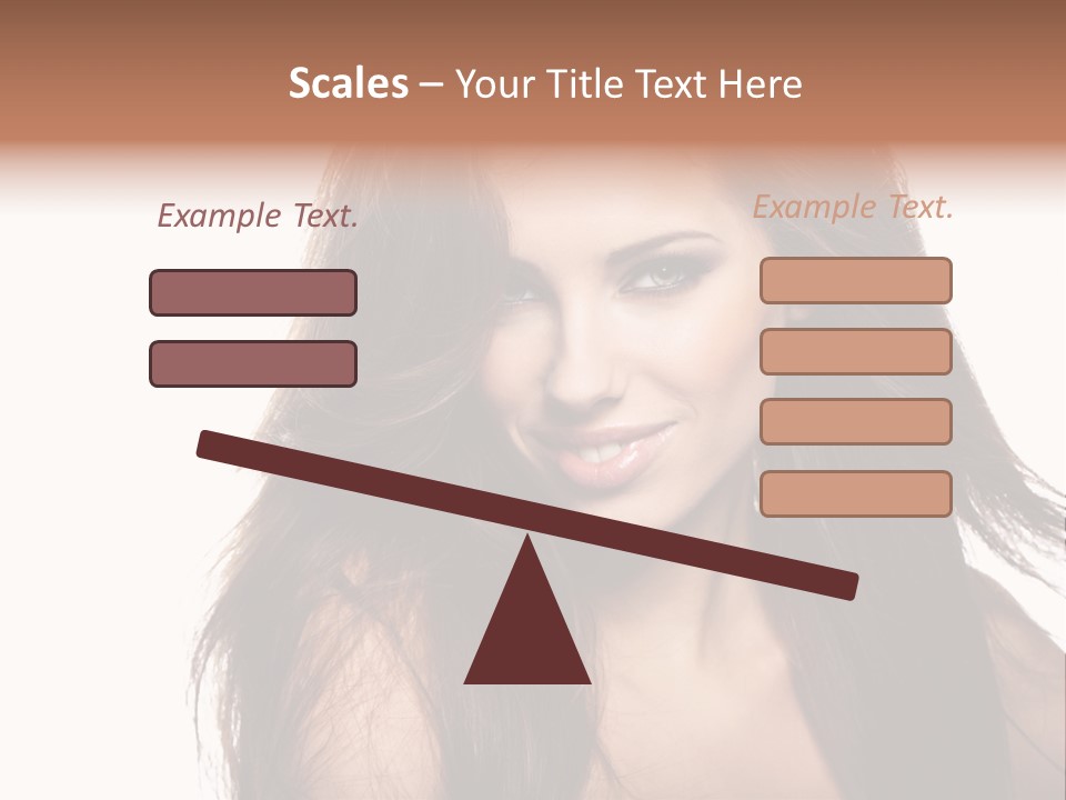 Isolated Natural Woman PowerPoint Template