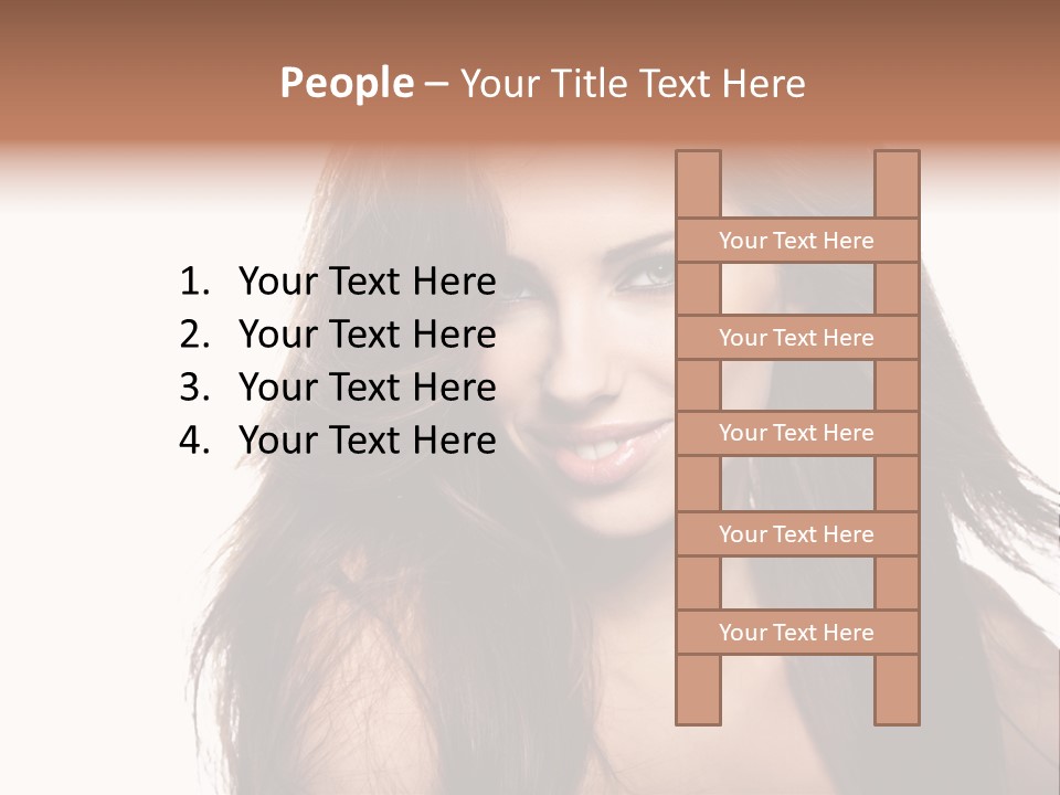 Isolated Natural Woman PowerPoint Template