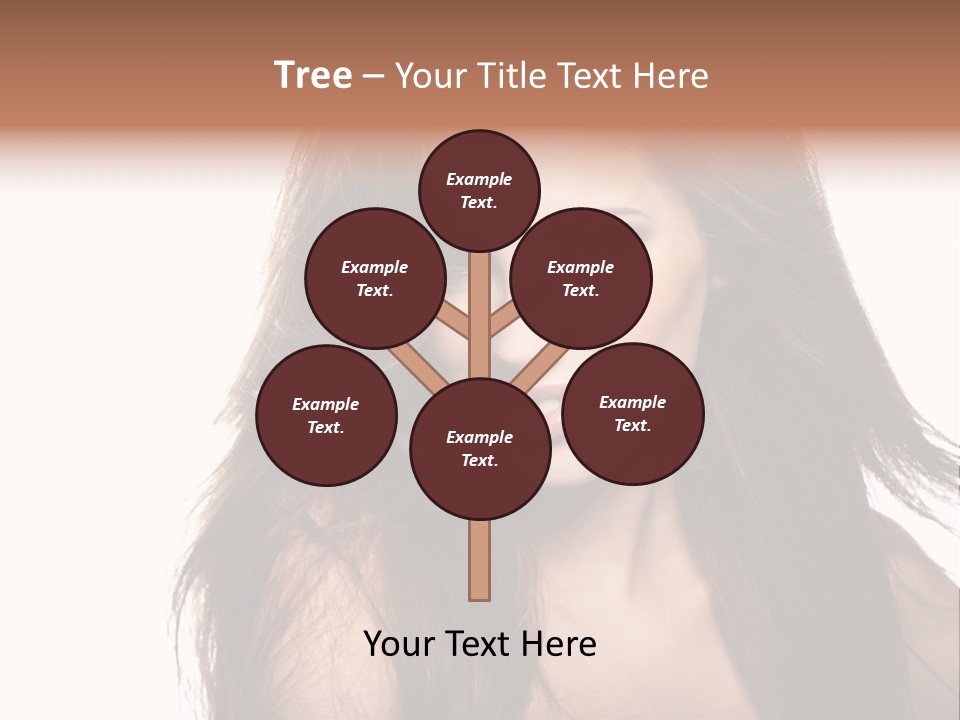 Isolated Natural Woman PowerPoint Template