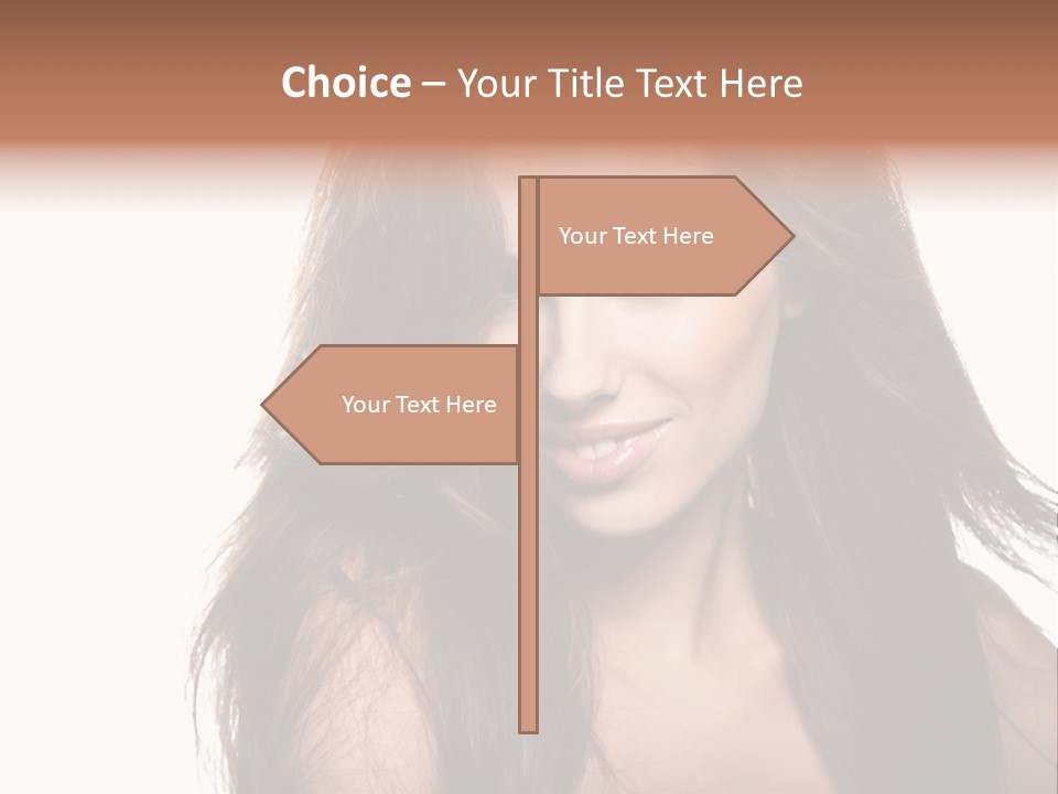 Isolated Natural Woman PowerPoint Template