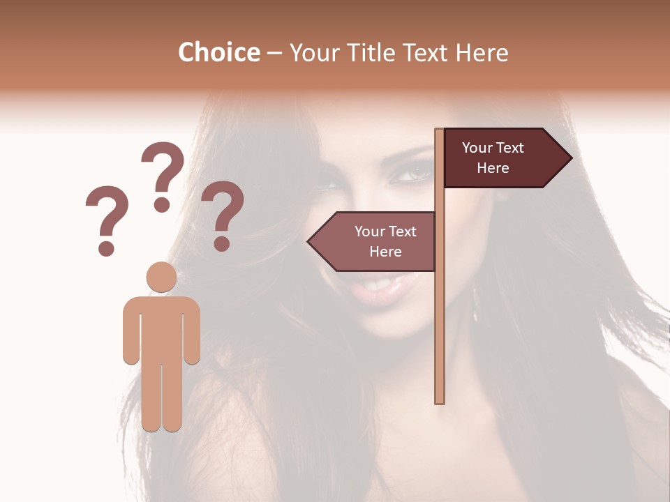 Isolated Natural Woman PowerPoint Template