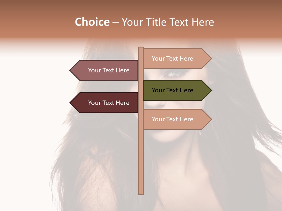 Isolated Natural Woman PowerPoint Template
