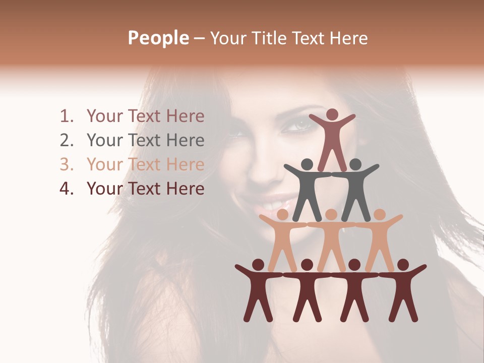 Isolated Natural Woman PowerPoint Template
