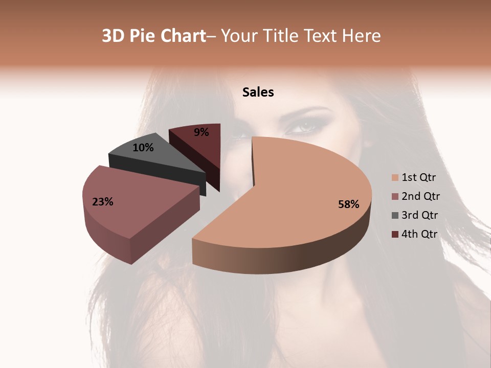 Isolated Natural Woman PowerPoint Template