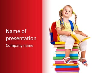 Intelligence Schoolbag Childhood PowerPoint Template