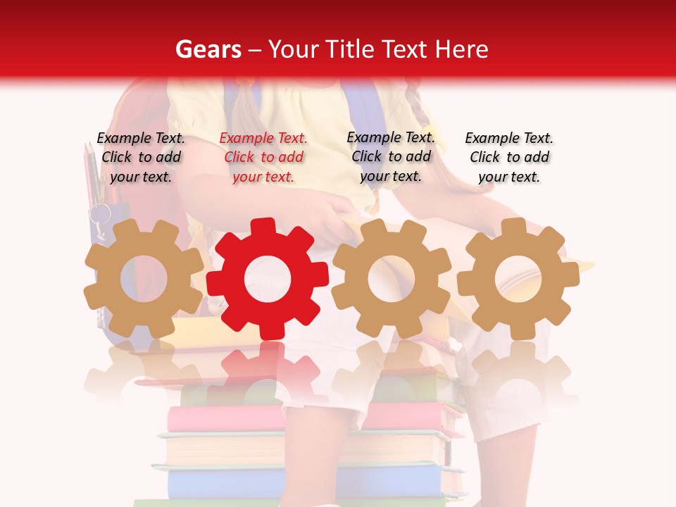 Intelligence Schoolbag Childhood PowerPoint Template