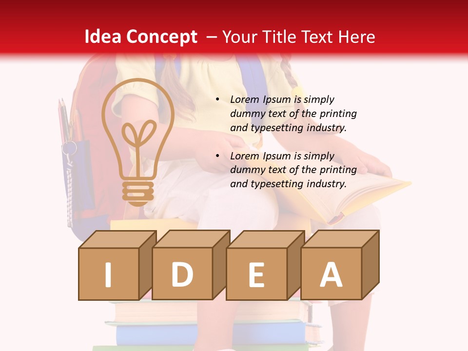 Intelligence Schoolbag Childhood PowerPoint Template