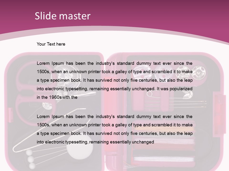 Threader Scissors Tweezers PowerPoint Template