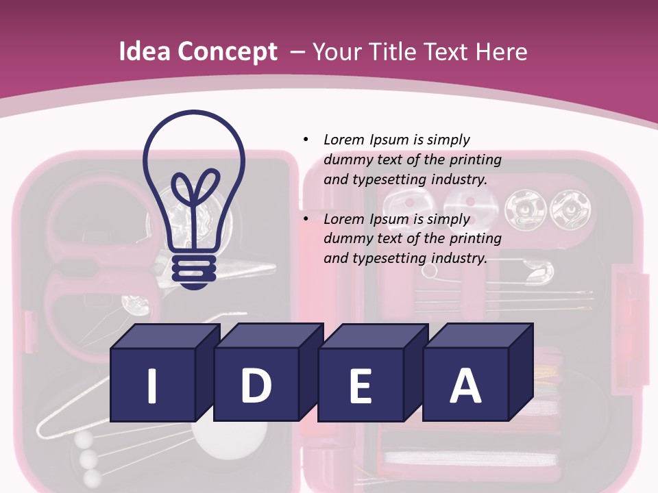 Threader Scissors Tweezers PowerPoint Template