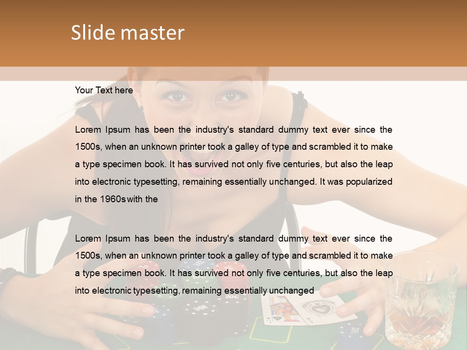 Whiskey Green Female PowerPoint Template