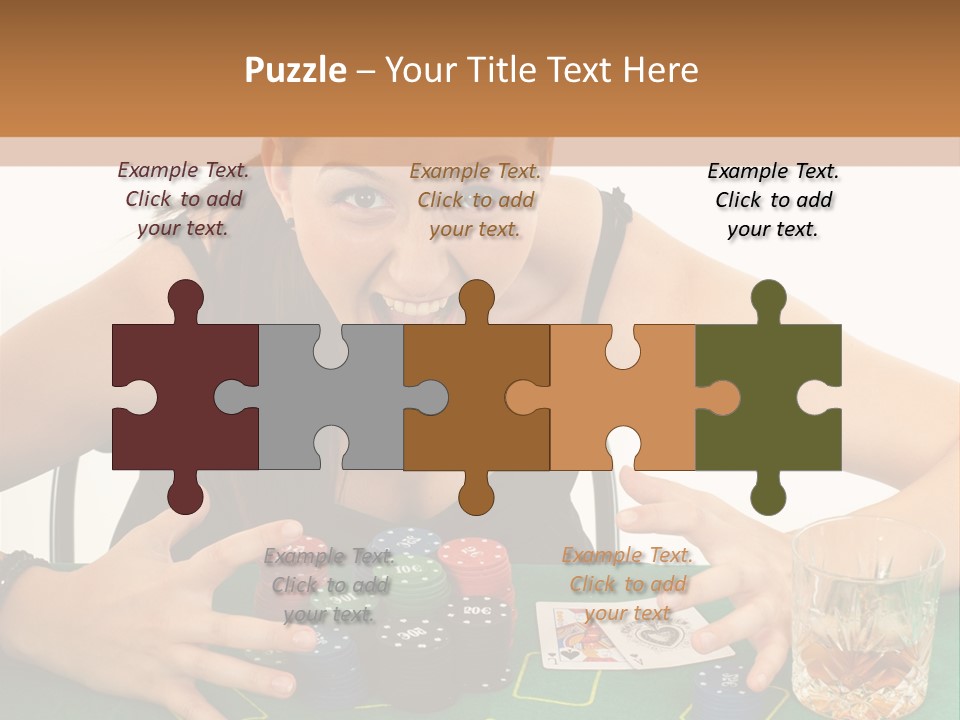 Whiskey Green Female PowerPoint Template