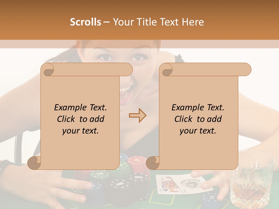 Whiskey Green Female PowerPoint Template