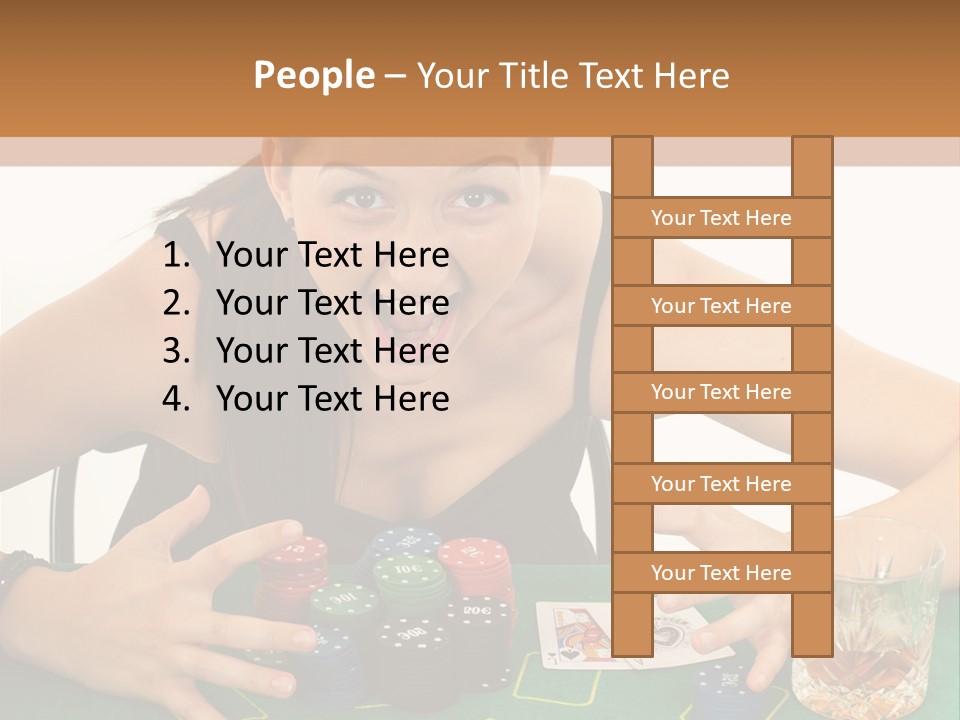 Whiskey Green Female PowerPoint Template