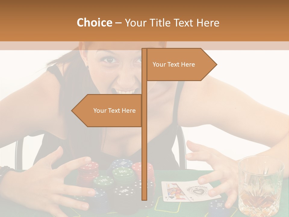 Whiskey Green Female PowerPoint Template