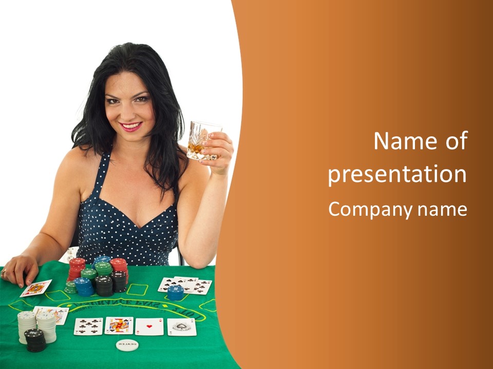 Studio Shot Gambling Whiskey PowerPoint Template