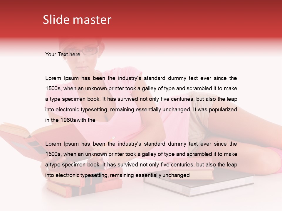 Student School Hair PowerPoint Template