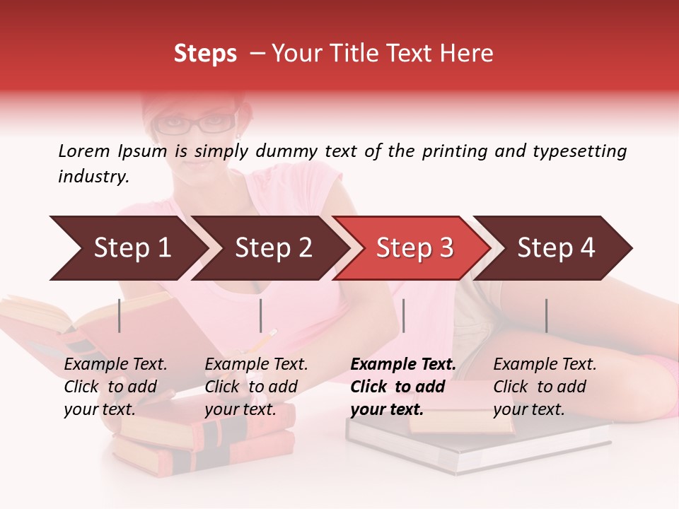 Student School Hair PowerPoint Template