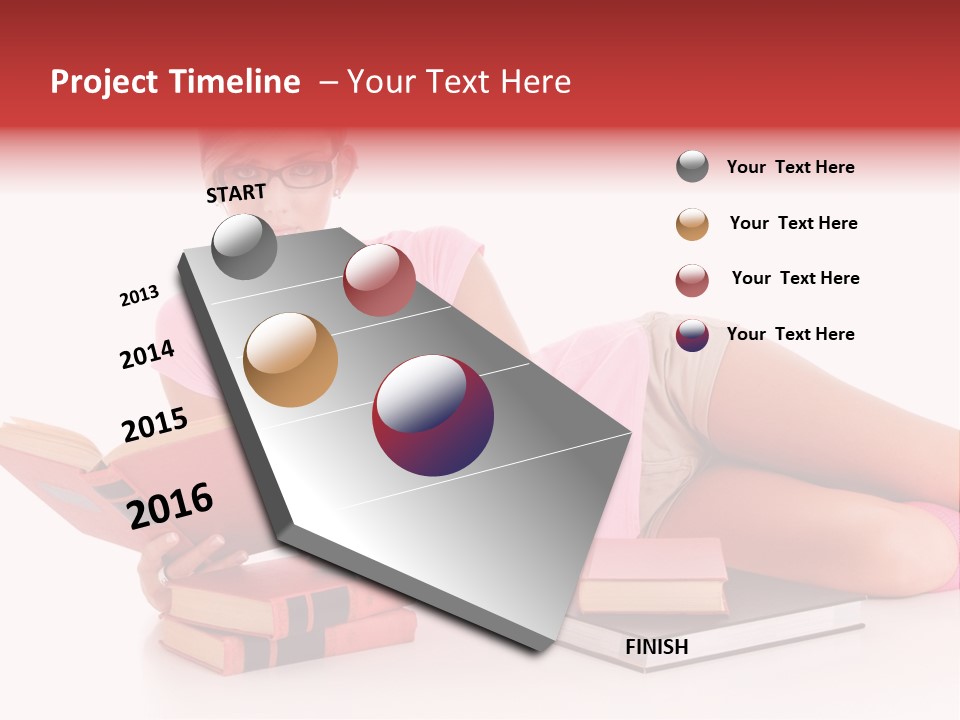 Student School Hair PowerPoint Template