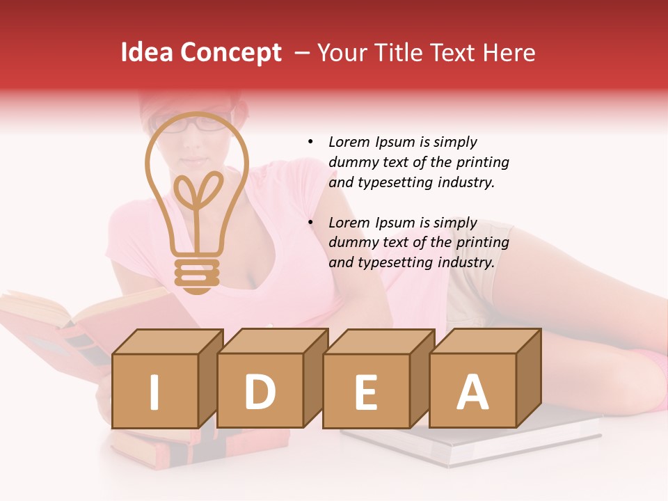 Student School Hair PowerPoint Template