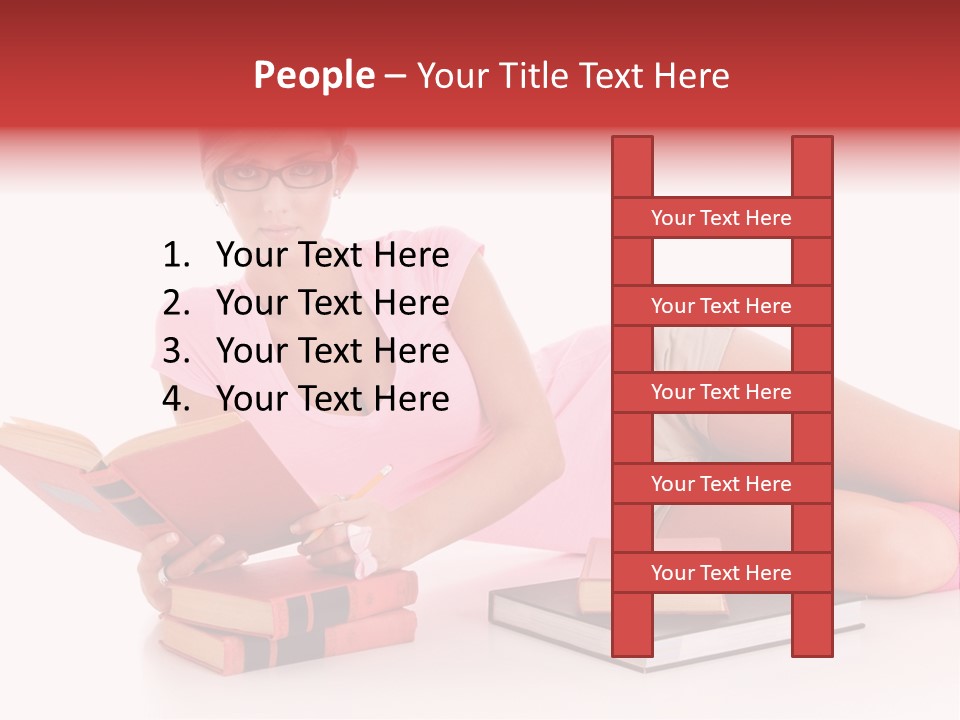 Student School Hair PowerPoint Template