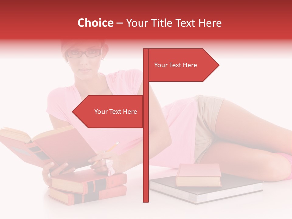 Student School Hair PowerPoint Template