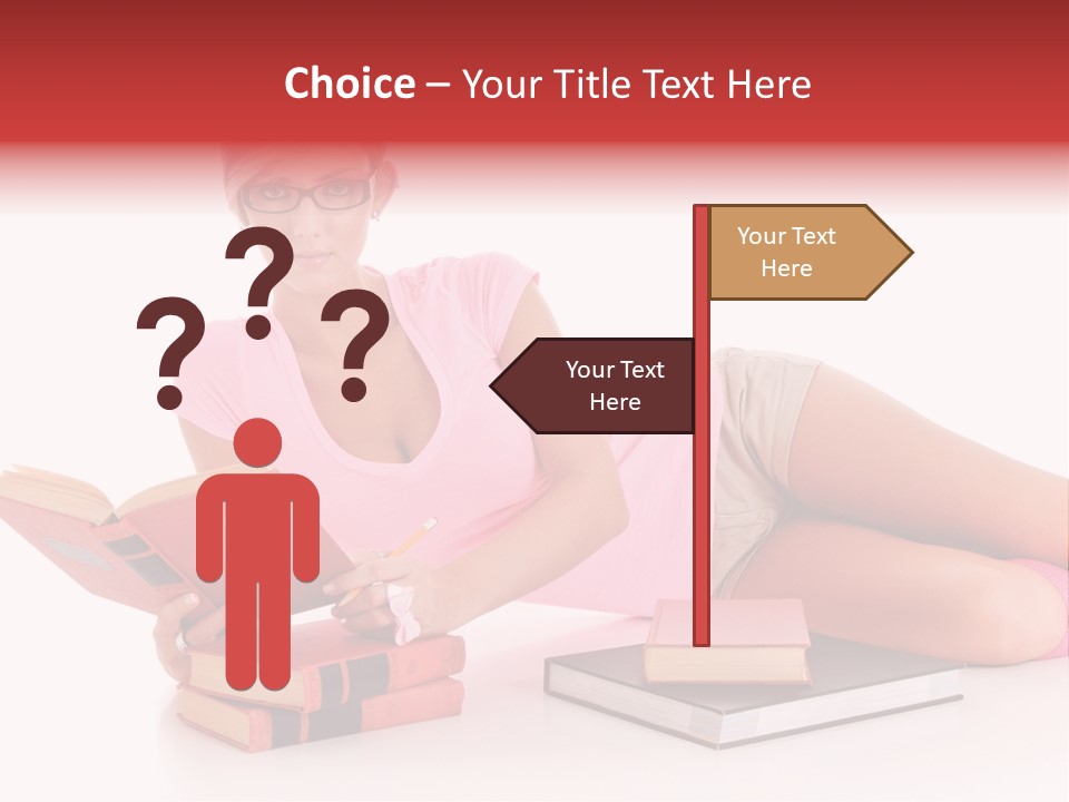 Student School Hair PowerPoint Template