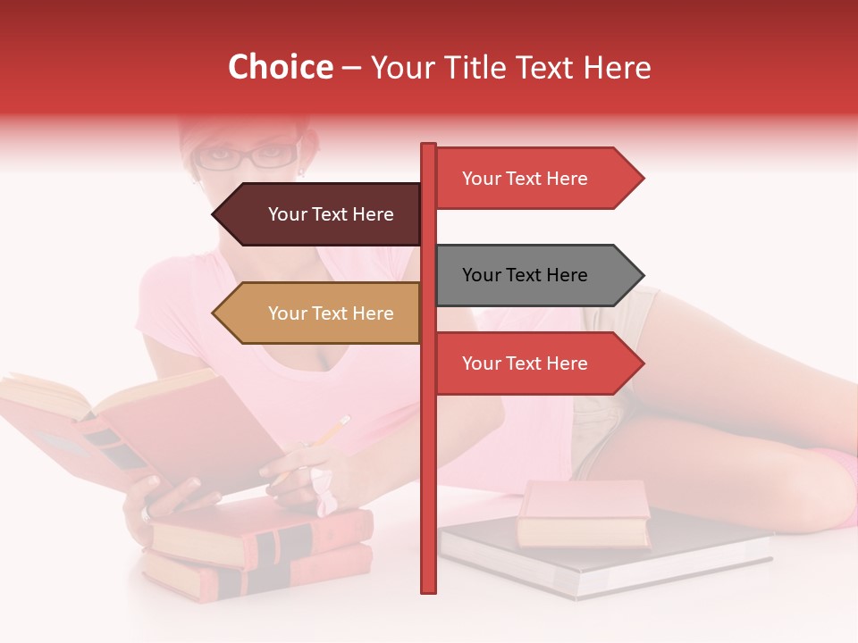 Student School Hair PowerPoint Template