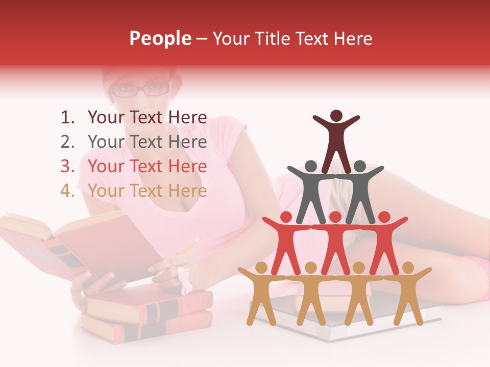 Student School Hair PowerPoint Template