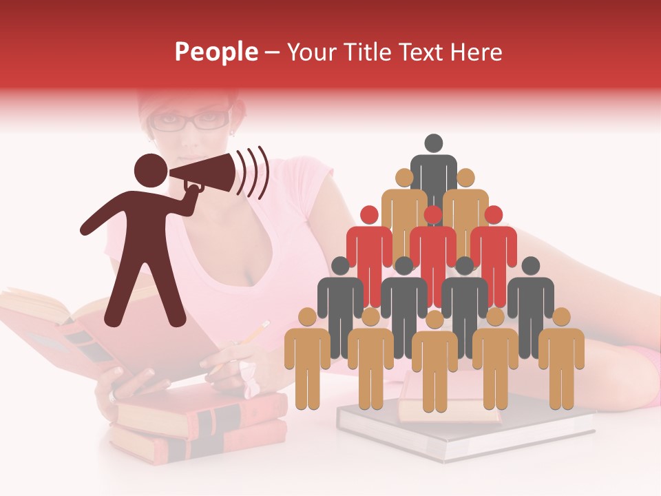 Student School Hair PowerPoint Template