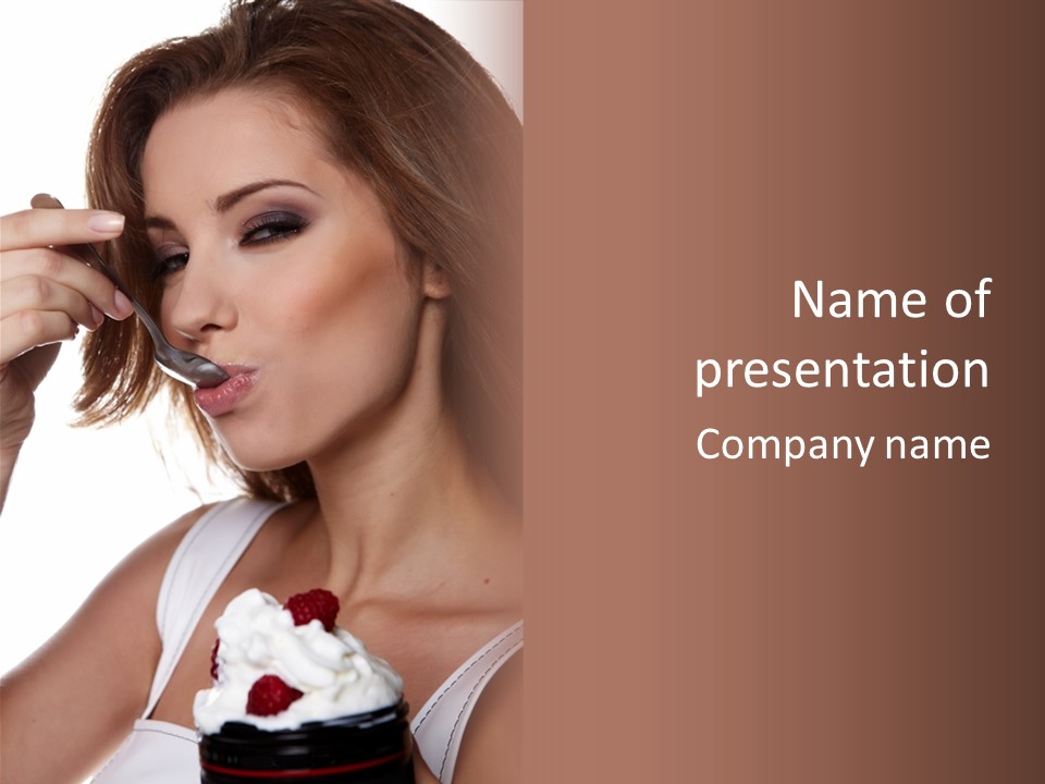 Humor Raspberry Smile PowerPoint Template