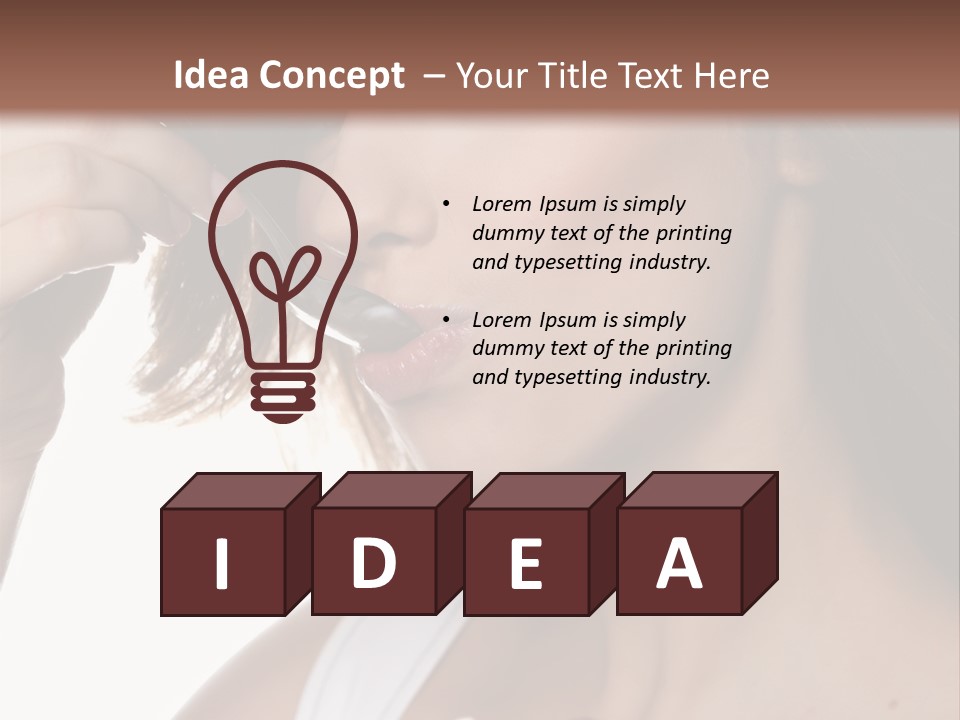 Humor Raspberry Smile PowerPoint Template