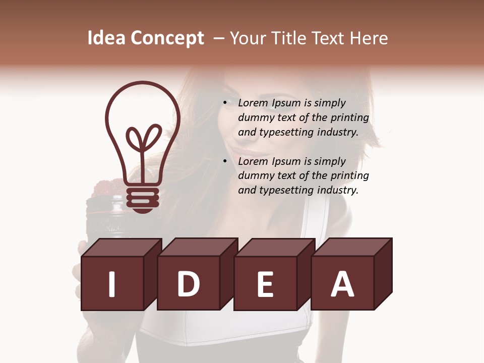 Lens Smile Raspberry PowerPoint Template