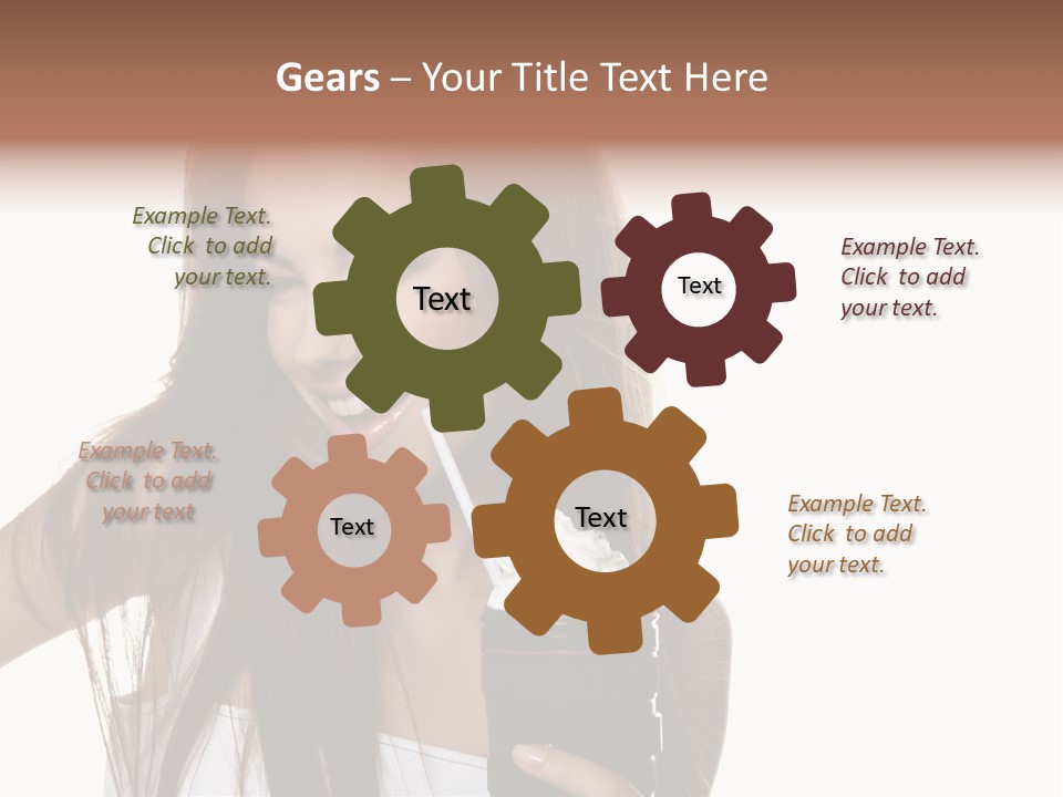 Photography Happy Woman PowerPoint Template