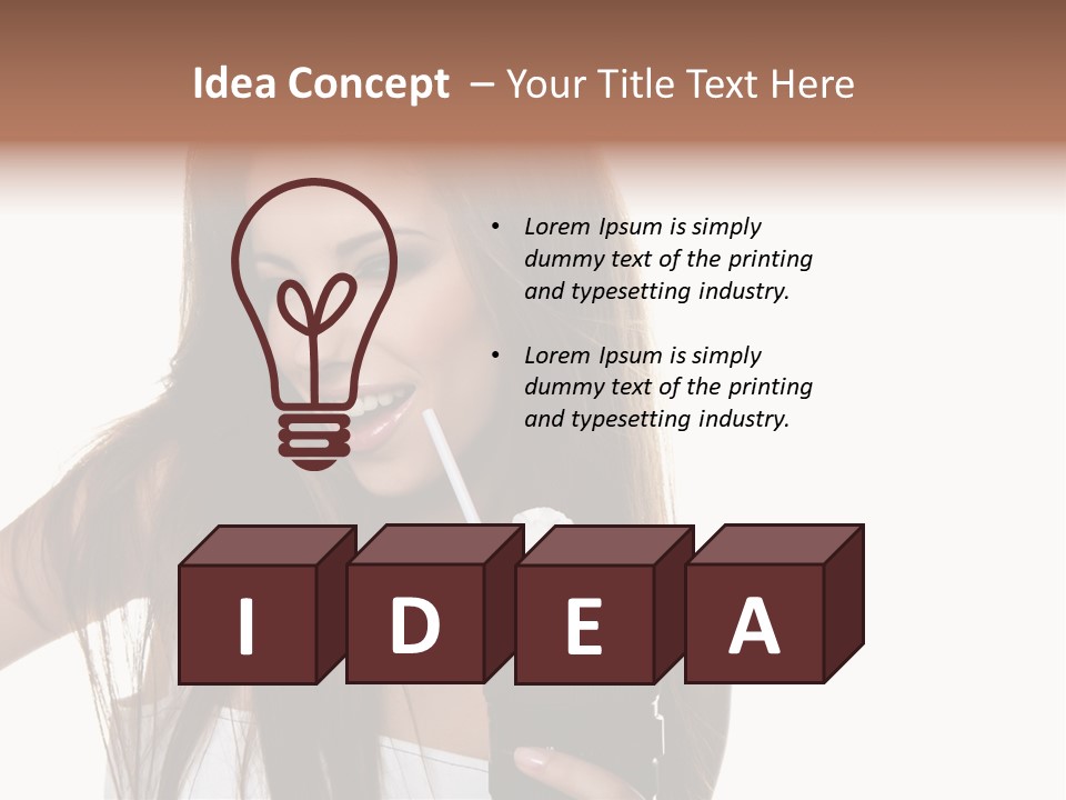 Photography Happy Woman PowerPoint Template