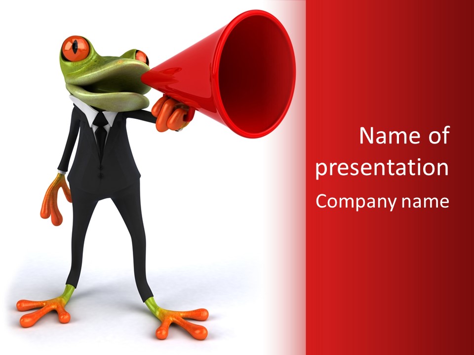 Illustration Animal Frog PowerPoint Template