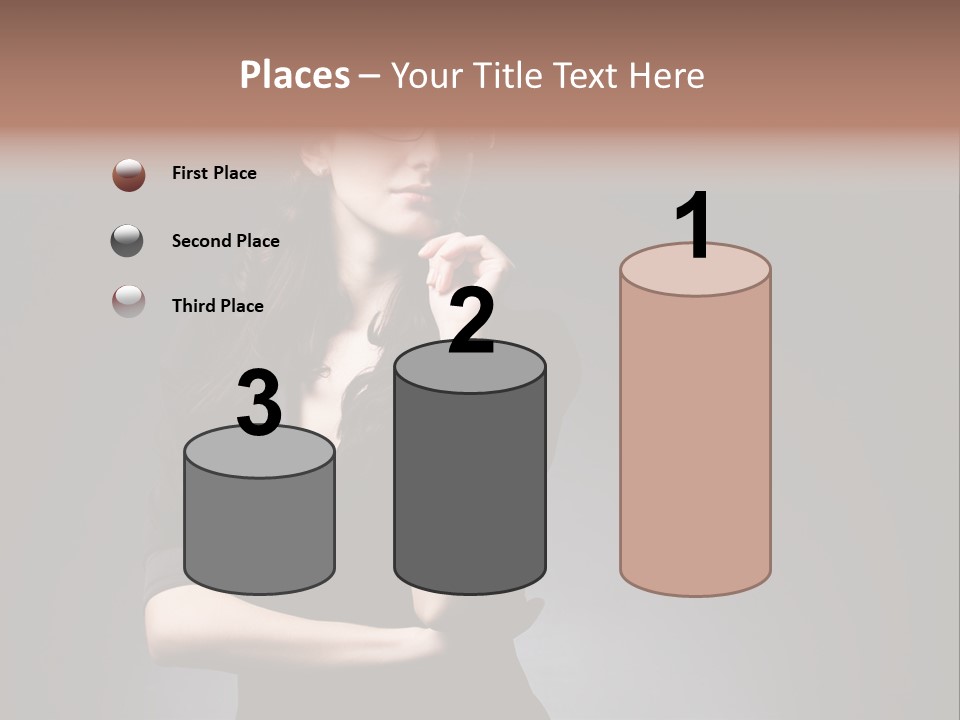 Eyeglasses Fashion Pose PowerPoint Template