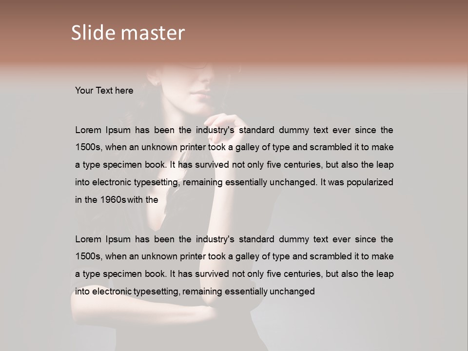 Eyeglasses Fashion Pose PowerPoint Template