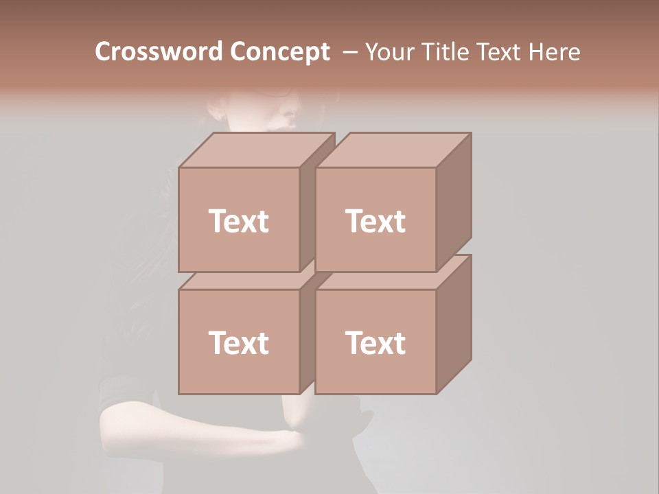 Eyeglasses Fashion Pose PowerPoint Template