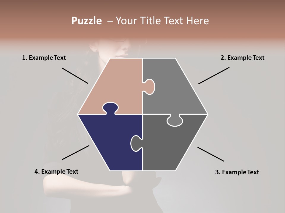 Eyeglasses Fashion Pose PowerPoint Template