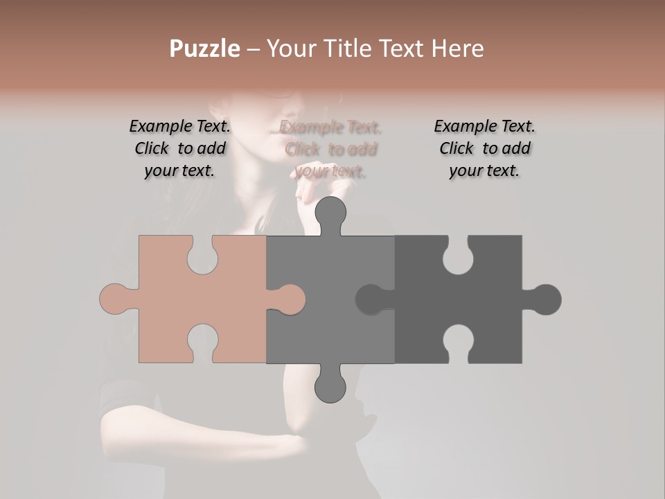 Eyeglasses Fashion Pose PowerPoint Template