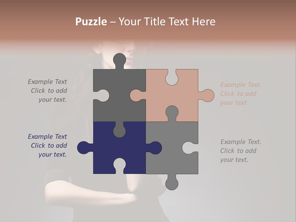 Eyeglasses Fashion Pose PowerPoint Template