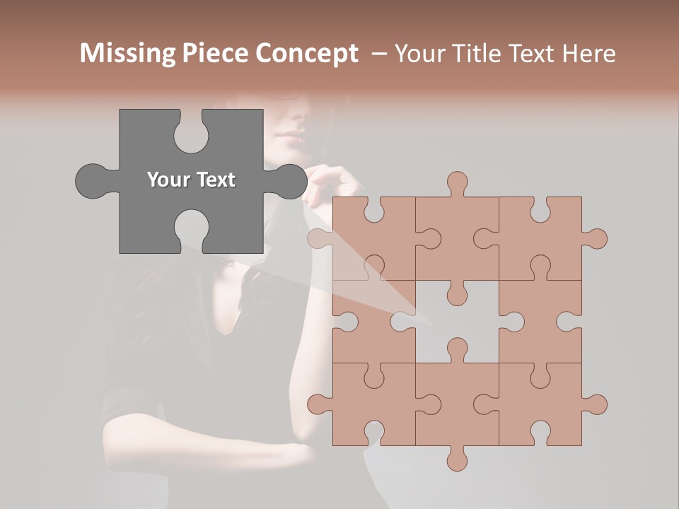 Eyeglasses Fashion Pose PowerPoint Template