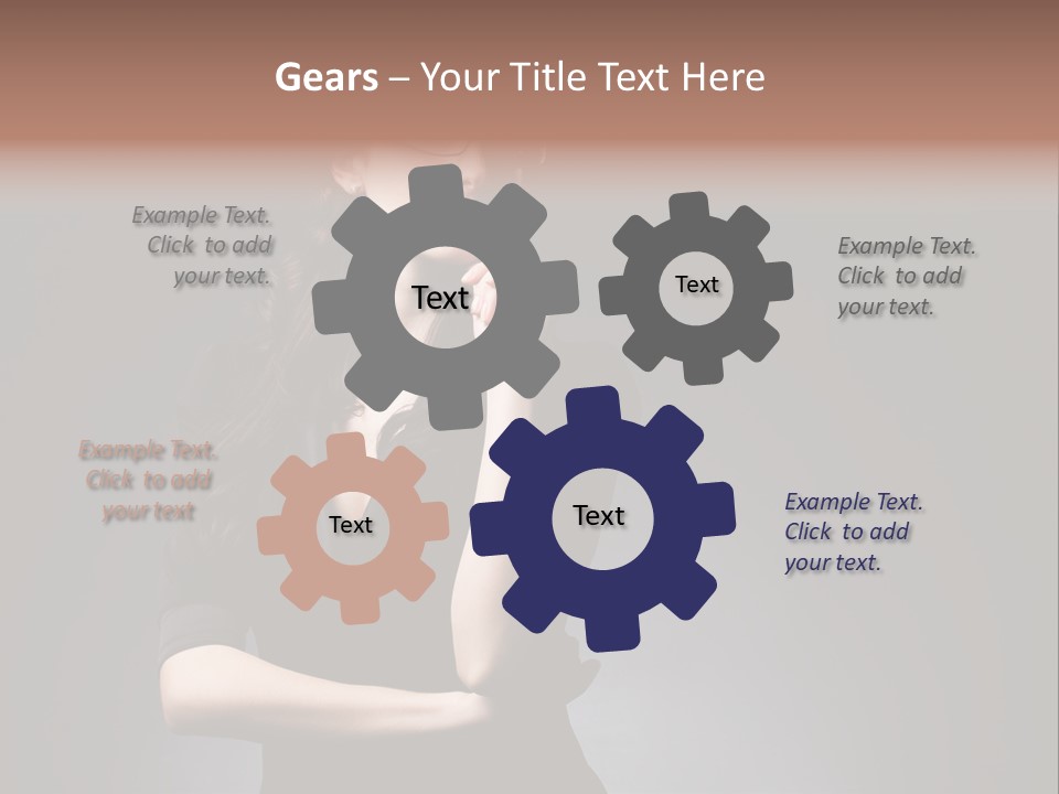 Eyeglasses Fashion Pose PowerPoint Template